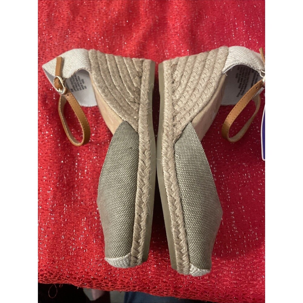 White Mountain Espadrille Wedge sandals 8W Mamba Neutral - Picture 13 of 16